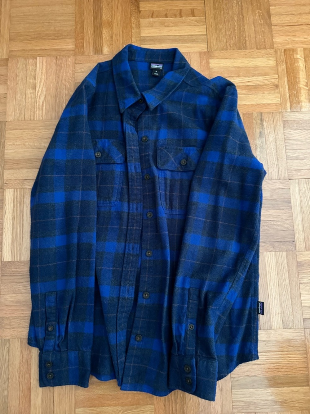 Patagonia Blue and Black Plaid Shirt-Jacket
